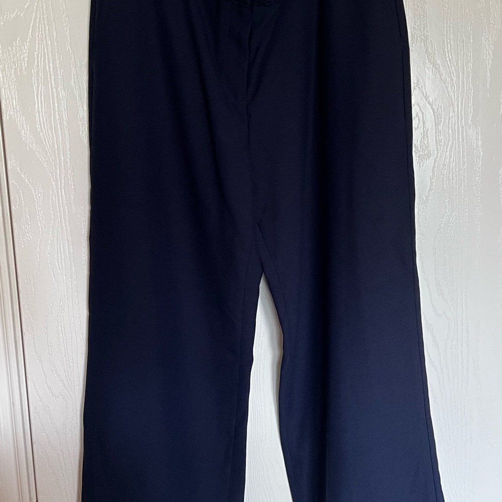 Draper James Blue Dress Pants Wide-Leg Design